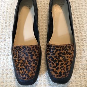 Animal Print leather flats